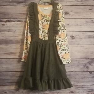 Kids Boutique Fall Overrall Dress